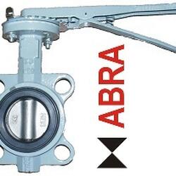 Затвор поворотный межфланцевый маслобензостойкий ABRA-BUV-VF863D150H Ду150 Ру16 с рукояткой