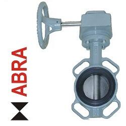 Затвор поворотный межфланцевый маслобензостойкий ABRA-BUV-VF863D250G Ду250 Ру16 с редуктором