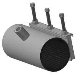 Хомут врезной ОД=113-123 L=300 нар. резьба ДУ32